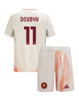 AS Roma Artem Dovbyk #11 Venkovní dres pro děti 2024-25 Krátký Rukáv (+ trenýrky)